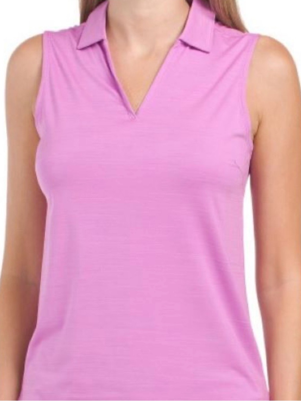Lilly Pulitzer Sleeveless Collared V-Neck Tank - Bubblegum Pink
